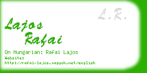 lajos rafai business card